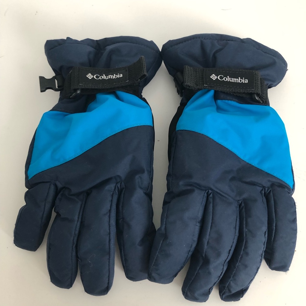 Columbia Navy and Turquoise Kids Gloves - M